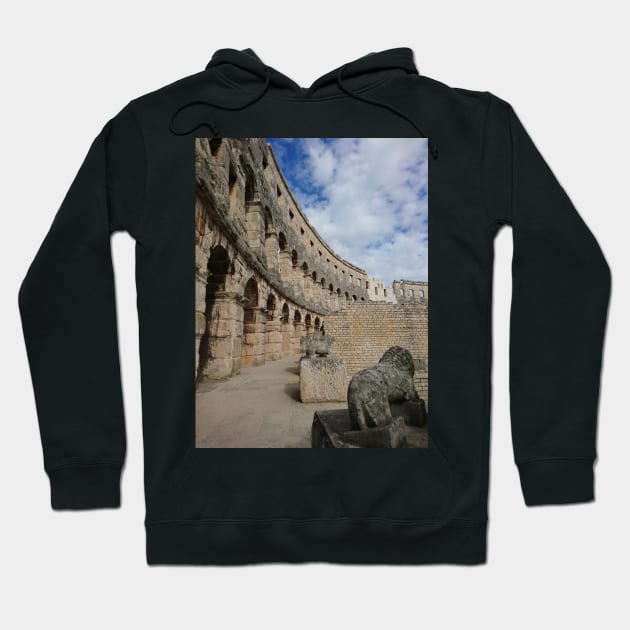 Pula Amphitheatre, Croatia Hoodie by bettyretro